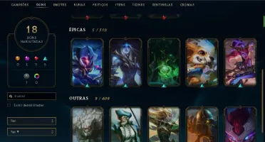 CONTA DE LOL UNRANKED, MAIN YASUO, 18 SKINS