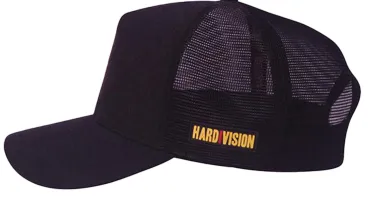Boné Trucker Preto e Amarelo Hardvision
