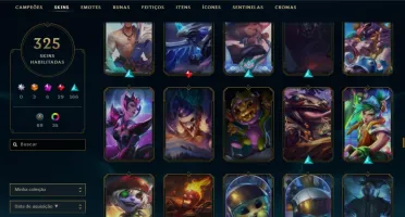Conta no LOL com mais de 325 Skins e 35 cromas