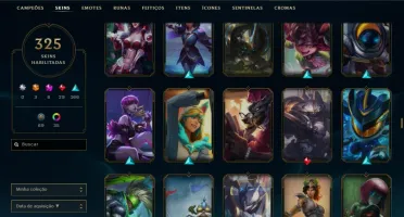 Conta no LOL com mais de 325 Skins e 35 cromas