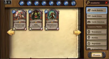 Conta Hearthstone 105 lendárias, 4k pó