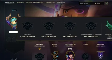 Unranked com TODOS os champs e 289 Skins ( ADC / SUP / MID )