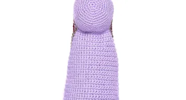 Nossa Senhora em Amigurumi com Manto Lilás