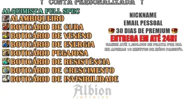 Conta Personalizada Albion Online
