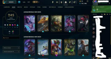 Conta do LoL de 2012 com todos os champions, mais de 240 ski