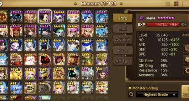 Summoners War Global Starter com Giana Seara Liebili