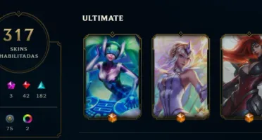 Conta LOL nv 224, Pltna 5, único dono, 317 Skins.