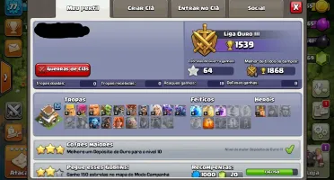 Clash of clans cv8, 5 Construtores super barato
