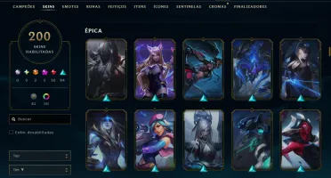 Conta De Lol Com Muita Skin Level 562