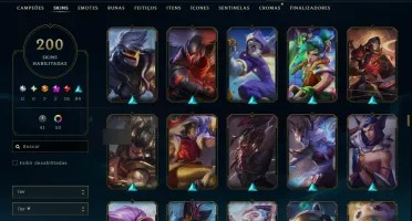 Conta De Lol Com Muita Skin Level 562