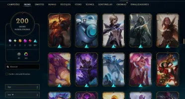 Conta De Lol Com Muita Skin Level 562