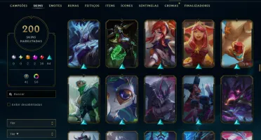 Conta De Lol Com Muita Skin Level 562