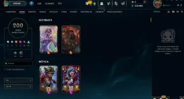 Conta De Lol Com Muita Skin Level 562