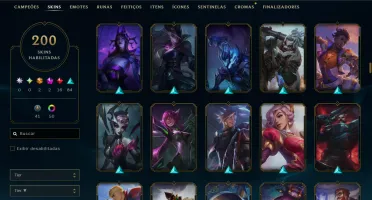 Conta De Lol Com Muita Skin Level 562