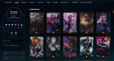 Conta De Lol Com Muita Skin Level 562
