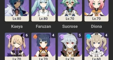 ⭕⭕Ar58/Ayaka(C1)/Itto/Andarilho/Baizhu/Hutao/Arlecchino/Kazu