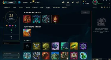 Conta LOL - Platina II, 59% de WR(E-MAIL NÃO VERIFICADO)