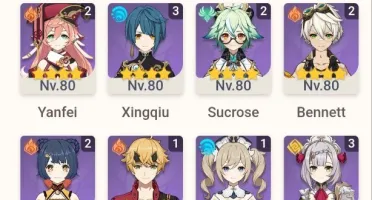 Ayaka C1+Raiden+Lança de jade+itto