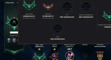 Esmeralda 4 com 150 Champs e 85 Skins ( MID / ADC / JG )