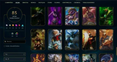 Esmeralda 4 com 150 Champs e 85 Skins ( MID / ADC / JG )