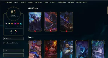 Esmeralda 4 com 150 Champs e 85 Skins ( MID / ADC / JG )