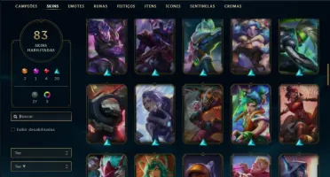 Conta prata 3 com 145 champs e 83 skins ( 300k de Riven )