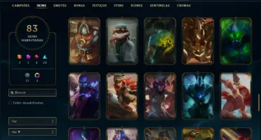 Conta prata 3 com 145 champs e 83 skins ( 300k de Riven )