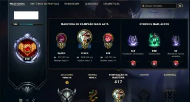 Conta prata 3 com 145 champs e 83 skins ( 300k de Riven )