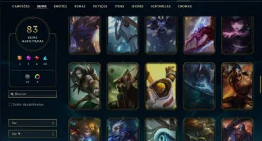 Conta prata 3 com 145 champs e 83 skins ( 300k de Riven )