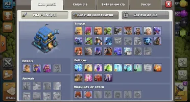 Coc Cv 12 Semi Full - Lvl 152 + 6 Construtor - Preço Baixo