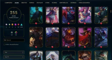 Unranked com TODOS os champs e 255 Skins ( MAIN ADC )