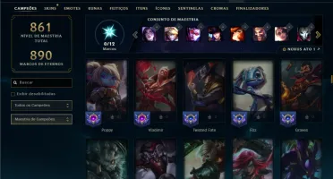 Unranked com TODOS os champs e 255 Skins ( MAIN ADC )