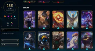 Conta LoL Todos campeões, Elo Gold, 211 Skins, 1220 RP