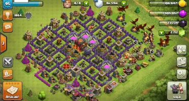 Chash of Clans centro de vila 10 - 2712 gemas