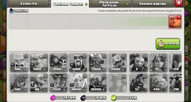 Chash of Clans centro de vila 10 - 2712 gemas
