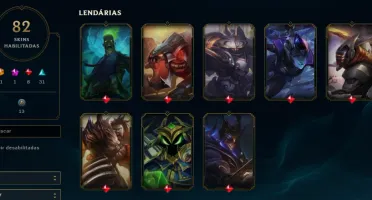 CONTA LOL - LVL 222 - 125 Champions - 82 Skins