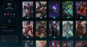 CONTA LOL - LVL 222 - 125 Champions - 82 Skins