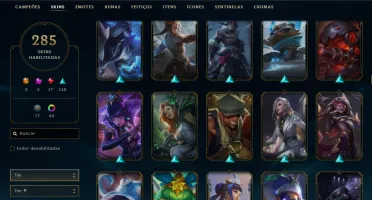 Conta League of Legends com 285 Skins