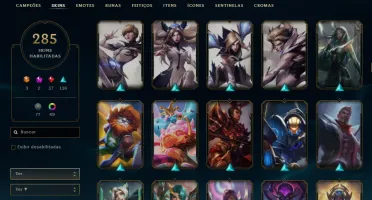 Conta League of Legends com 285 Skins