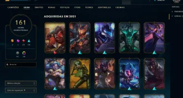 Conta LoL todos os campeões 161 skins