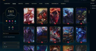 Conta LoL todos os campeões 161 skins