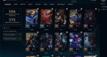 Conta LoL todos os campeões 161 skins