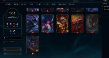 Conta LoL todos os campeões 161 skins