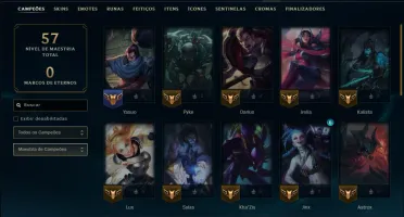 Unranked com 35 Champs e 3 Skins