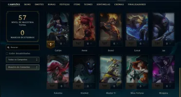 Unranked com 35 Champs e 3 Skins