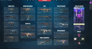 Conta Valorant com várias skins.