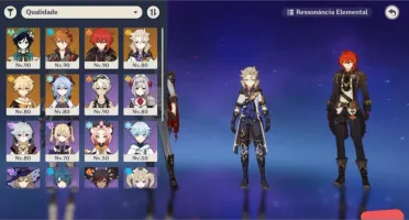 Genshin Impact AR55 Venti, Diluc, Childe, Ganyu e Albedo