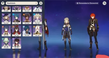 Genshin Impact AR55 Venti, Diluc, Childe, Ganyu e Albedo