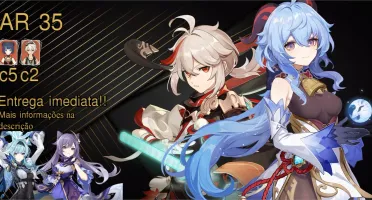 AR 35 Ganyu / Eula / Kazuha e Kequing Conta Genshin Impact