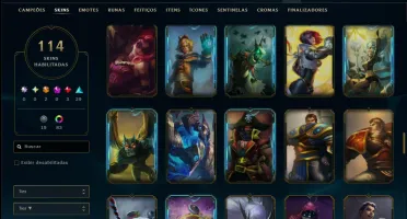 Diamante 2 com TODOS os Champs e 114 Skins +12 Vitoriosas